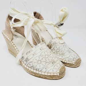ANA Jute Wedges Espadrille Embroidered Lace Sandal